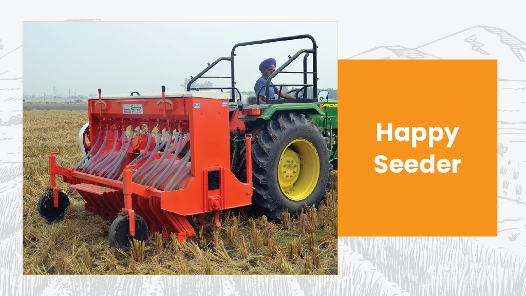 Implement for Stubble Burning - Happy Seeder