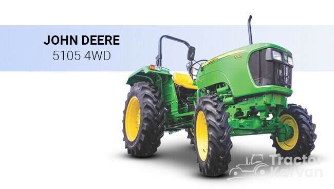 John Deere 5105 4wd Price in India 2023 - Tractorkarvan